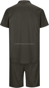 Vêtements 2 pièces décontractés pour hommes Chemise et short à fermeture éclair imprimés à la mode Ensemble de tenues de loisirs et de vacances - Product Image 3