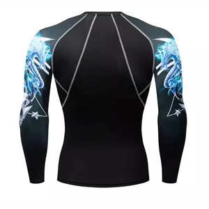 Camiseta de Compresión para Hombre 2026 con Estampado por Sublimación de Secado Rápido, con Logotipo Personalizado, para Entrenamiento de MMA, NO GI, Grappling, Jiu Jitsu, BJJ - Product Image 3