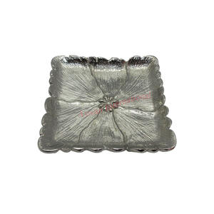 Vente chaude Personnalisable Écologique Plateau De Service De Haute Qualité Solide Conception Rectangulaire avec Fer En Métal Vaisselle De Service - Product Image 5