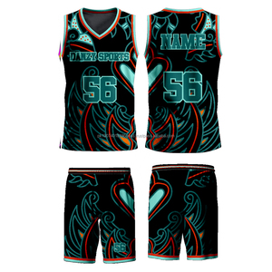 Uniformes y Camisetas de Baloncesto Personalizadas, Transpirables, de Secado Rápido, Tallas Grandes, en Cualquier Color, Diseño Unisex Impreso Personalizado, 100% Poliéster - Product Image 1