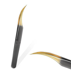 Pinzas de pestañas de acero inoxidable de alta calidad, pinzas de extensión de pestañas, juego de pinzas al por mayor - Product Image 1