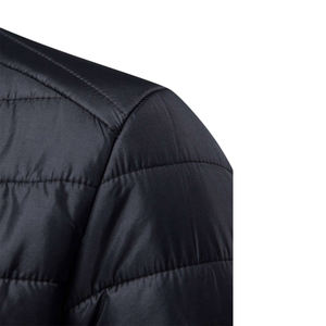 Chaqueta acolchada de alta calidad con diseño personalizado para hombre, abrigo de bombardero con cremallera y soporte, forro polar acolchado, material de lona con relleno de algodón, características - Product Image 5