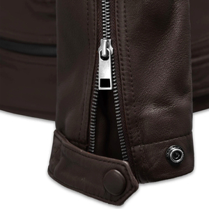 Chaqueta de cuero de alta calidad de último diseño logotipo personalizado y diseño aceptado chaqueta de invierno bombardero de cuero de vaca - Product Image 6