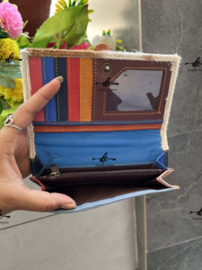 กระเป๋าสตางค์หนังวัวแท้,กระเป๋าสตางค์กระเป๋าคลัทช์กระเป๋าเงินกระเป๋าเงินกระเป๋าสตางค์หนังวัวสีน้ำตาลแบบตะวันตกสำหรับเป็นของขวัญ - Product Image 5