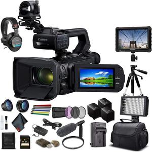 Caméscope professionnel UHD 4K XA50 de qualité supérieure avec 2 batteries supplémentaires, sac rembourré, carte mémoire 64 Go, kit de filtres, lumière LED - Product Image 2