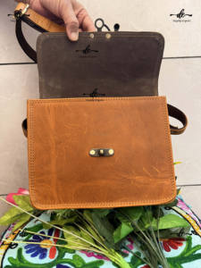 Echte Leder handtasche Umhängetasche Neues Design Hand gefertigte Umhängetasche für Frauen - Product Image 3