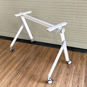 Pieds de table pliants en métal et fer Randy HCMS007, style moderne et minimaliste, avec roulettes, polyvalents pour armoires de cuisine, canapés, hôtels, parcs extérieurs - Product Image 4