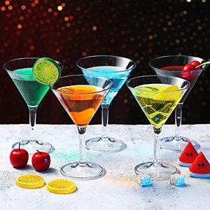 Classic 8 oz Cocktail <b>Glasses</b> for Bar & Restaurant <b>Plastic</b> Silk Screen Printed Decal Logo Martinis Cocktails for <b>Parties</b> Events - Product Image 5