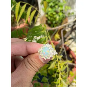 Ethiopian Opal <b>Eternity</b> <b>Ring</b> Vintage 925 <b>Sterling</b> <b>Silver</b> Handmade Gemstone <b>Ring</b> Wholesale Jewelry Supplier - Product Image 2