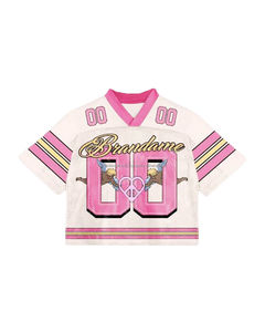 Tissu éponge, vêtements de sport de football américain, impression par transfert thermique, 100% polyester, chemises prêtes à être expédiées, jersey cousu de la meilleure qualité - Product Image 1