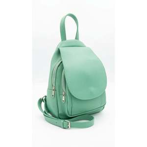 Zaino Leggero in Vera Pelle Dollaro con Manico/Cinghia Staccabile, Uso Quotidiano, Motivo Personalizzato, Cotone Poliestere Verde Menta - Product Image 2