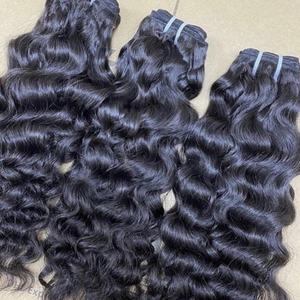 Máquina Wefted Raw Indian Temple Virgen Extensiones de cabello humano sin procesar Ondulado Rizado Recto - Product Image 1