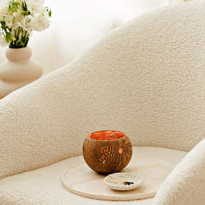 Stand <b>Candle</b> Holder <b>Coconut</b> Shell Natural Matte Holders for <b>Candle</b> Party Events Decoration Best Selling Home Decor - Product Image 4