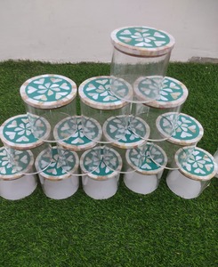 Modern Handmade Acrylic Wooden Lacquer <b>Food</b> <b>Storage</b> <b>Container</b> Mother Pearl Inlay Lid Luxury Customized Size Gift Arabic Festive - Product Image 5