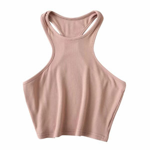 OEM listo para enviar ropa femenina de verano diamantes blusas sin mangas para mujer camisetas sin mangas transpirables para mujer camisetas sin mangas - Product Image 5
