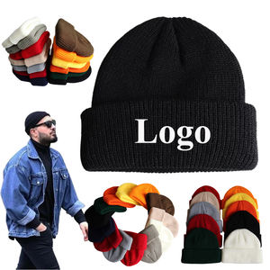 Gorro de Punto Personalizado con Logotipo, Estilo Acrílico, Múltiples Colores, Unisex, Moda Urbana para Exteriores, Doble Capa, Grueso, para Invierno - Product Image 1