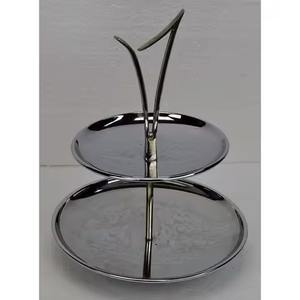 3 <b>Tier</b> Gold Decorative <b>Cake</b> <b>Stand</b> With Hammered Finish Elegant Metal Cupcake Serving Tray For Parties & Home Decor - Product Image 5