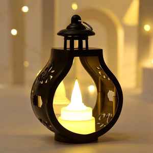 Linterna resistente al calor ecológica hecha a mano con acabado metálico redondo moderno para decoración del hogar y ocasiones festivas - Product Image 2