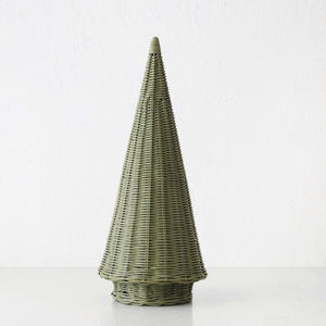 Vietnam OEM ODM Handmade Layered Rattan <b>Christmas</b> <b>Tree</b> Decor Natural Rustic Eco Friendly Holiday <b>Table</b> Ornament - Product Image 4