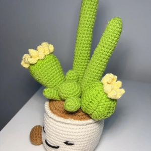 โครเชต์แฮนด์เมดดอกไม้กระถางดอกไม้ประดิษฐ์สำหรับตกแต่งคริสต์มาสบ้านผลิตจากเวียดนามของขวัญที่ดี - Product Image 5