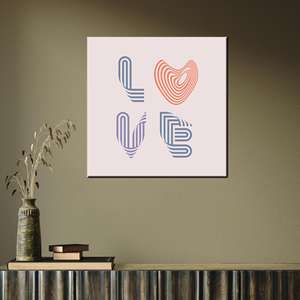 Impression sur toile moderne - Décoration murale carrée transparente style Art déco romantique, encadrée pour galerie - Product Image 1