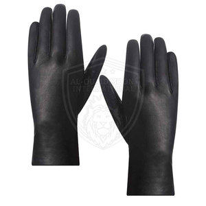 Guantes de cuero con aspecto atemporal y forro interior cómodo Guantes de cuero para uso en exteriores con material duradero - Product Image 1