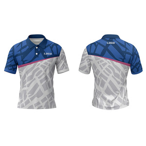 Venta al por mayor en blanco personalizado sublimación Logo Unisex verano liso alta calidad poliéster deporte negocios personalizado hombres polos - Product Image 1