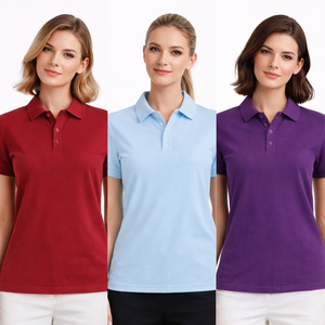 Polo personnalisé pour femme à séchage rapide, respirant, en nylon et élasthanne, coupe ajustée, manches courtes, pour le golf et le sport, vente en gros OEM - Product Image 3