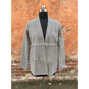 Indien 100% coton manteau d'hiver matelassé Kantha veste Vintage multicolore bloc imprimé vestes cadeau d'été Style bohème manteau - Product Image 2