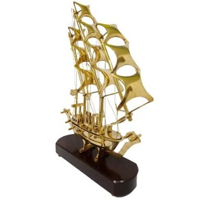 Handcrafted Metal Sailing Ship Decorative <b>Boat</b> Model for Nautical Home Office Decor and <b>Gifting</b> Purpose - Product Image 3