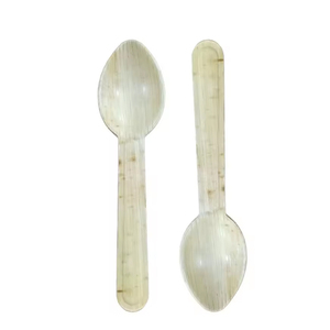 Cuillères biodégradables écologiques Couverts jetables en feuille de palmier Cuillère de 16cm à vendre - Product Image 6