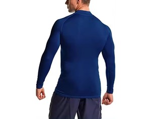 Custom High Quality MMA Compression <b>Rash</b> <b>Guard</b> <b>Men</b> Eco-Friendly Anti-Bacterial Quick Dry Long Sleeve Plain Fabric Breathable - Product Image 2