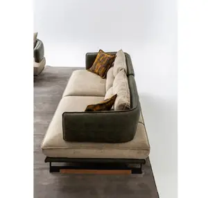 Sofa 3 tempat duduk Sofa berlapis kain, desain kursi tekstil multiwarna, Sofa Modern