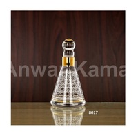 Vente chaude Premium Qualité Gravé Vintage Bouteille De Parfum En Verre Avec Couvercle Bouteille En Verre Décoratif pour Les Femmes