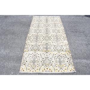 พรมวินเทจ ขนาด 3.37x6.9 ฟุต พรมตกแต่ง สีขาวดำ ทำจากขนสัตว์ - Product Image 3