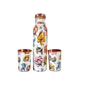 Haute vente ayurvédique pur cuivre bouteille d'eau étanche émail conception pour bouteille d'eau potable pour bouteille d'eau de sport - Product Image 4