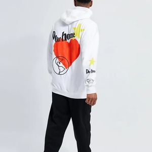 Meilleure qualité hommes sweats à capuche bouffée imprimé à capuche nouveau Design vêtements de rue sur la taille vêtements de mode homme bouffée impression à capuche quantité minimale de commande bas - Product Image 2