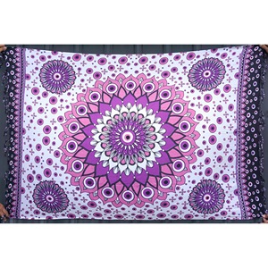 Hawaiian Sarong Mandala Print 100% Rayon Wholesale Custom Bali Manufacturer Beachwear Cover up PR0121-02-180 - Product Image 1