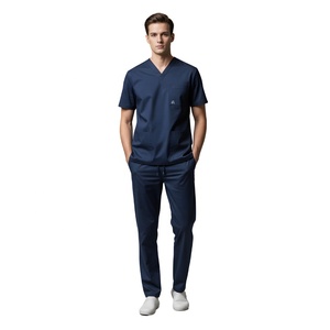 Uniformes Médicos Personalizados de Alta Calidad para Enfermeros/as, Conjuntos de Uniformes Médicos Elásticos Personalizados para Hombres y Mujeres - Product Image 1