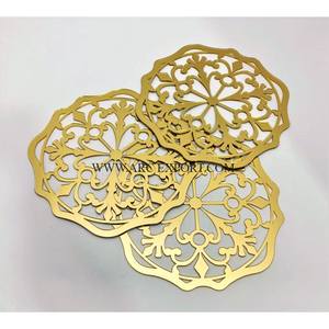 Décoration de table en métal et laiton Assiette de présentation des aliments Qualité supérieure Grande taille Vaisselle pour la maison et le mariage Spectacle plaqué pour le fournisseur - Product Image 3