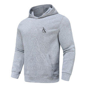 Sudadera con Capucha para Hombre, Elegante, de Alta Calidad, Ecológica, 100% Algodón, para Invierno, Gimnasio, Correr, Viajar, con Patrón Bordado Digital - Product Image 1