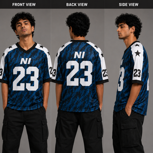 Ensemble de maillots de football américain personnalisés, respirant, à séchage rapide, vêtements d'équipe athlétique, manches courtes pour hommes - Product Image 4