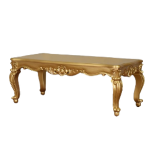 โต๊ะกาแฟแบบยาวกรอบสีทองพร้อมโต๊ะคุณภาพดีสำหรับบ้านห้องนั่งเล่นงานแต่งงานเฟอร์นิเจอร์การผลิตในประเทศอินโดนีเซีย - Product Image 1