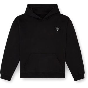 Sudadera con capucha de lana cálida para clima frío Sudadera con capucha informal unisex con bolsillos delanteros para hombres Sudadera con capucha de peso pesado de color negro sin cremallera - Product Image 1