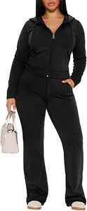 Conjunto Deportivo Informal Elegante para Mujer, Lavado Ácido Sólido, 100% Algodón, Secado Rápido, Transpirable, con Forro Polar, Conjunto de Salón a Juego - Product Image 2