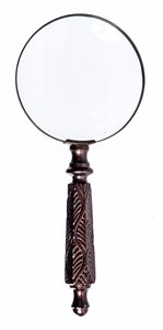 Loupe professionnelle fonctionnant à grande loupe avec des poignées en bois en métal et en résine de corne fabriquées à la main forme ronde haute visibilité - Product Image 4