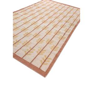 Alfombras de Lana Tejida Plana Orenda Ivory, Algodón Orgánico ADWL-13254, Rayadas, para Sala de Estar, Pasillo, Rectangulares, Estilo Rompecabezas - Product Image 2