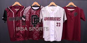 Ensemble de maillot de baseball et de pantalon à col en V personnalisé, respirant, de haute qualité, imprimé par sublimation, unisexe, en polyester 100%, 120g - Product Image 3