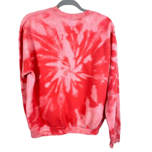 Venta al por mayor personalizado rojo Tie-Dye impreso mujeres XS tamaño sudaderas nueva moda PULLOVER Logo corte corto invierno hecho Jersey tela - Product Image 1