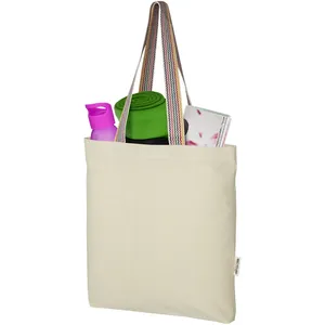 Sac fourre-tout en coton recyclé arc-en-ciel, promotionnel et durable - Product Image 2